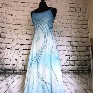 Hand beaded prom dress